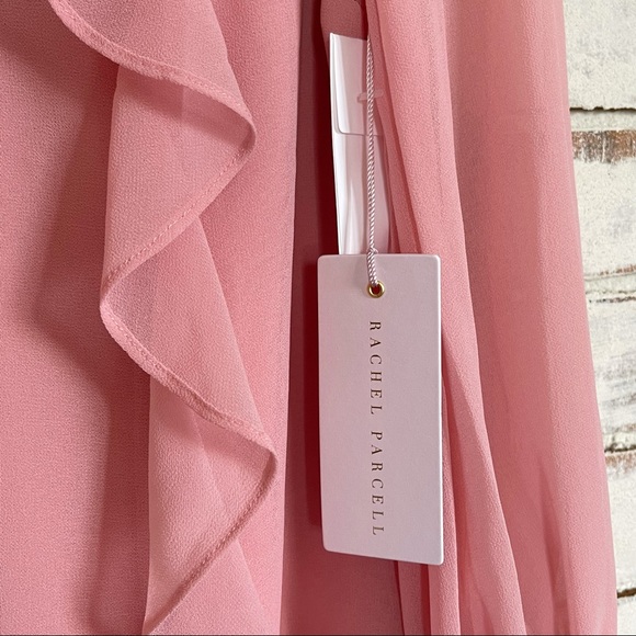 Rachel Parcell pink ruffle blouse top size small - Picture 8 of 8